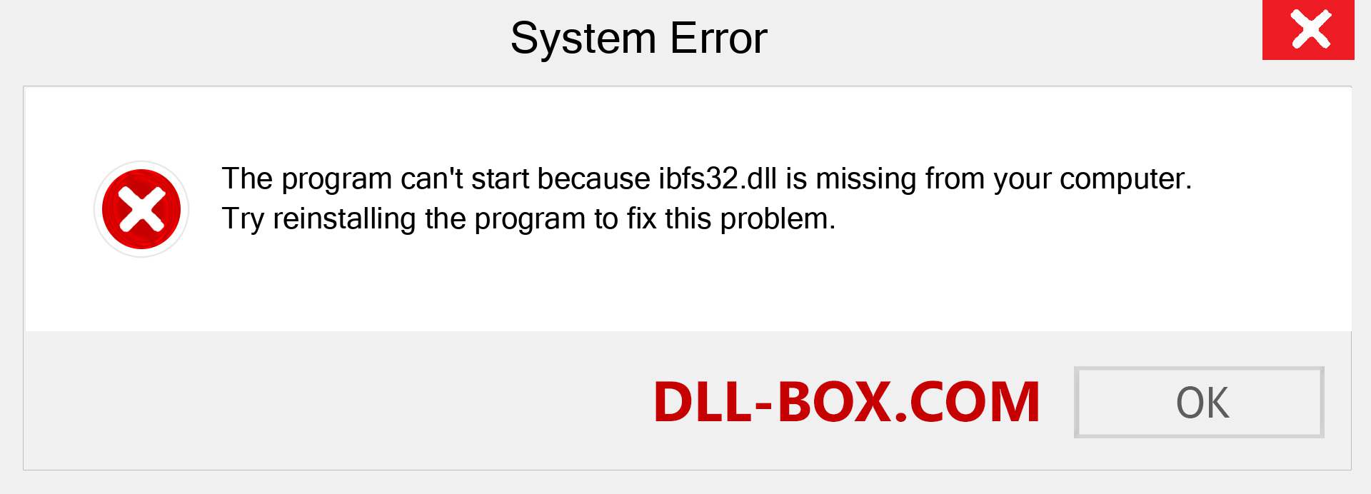  ibfs32.dll file is missing?. Download for Windows 7, 8, 10 - Fix  ibfs32 dll Missing Error on Windows, photos, images